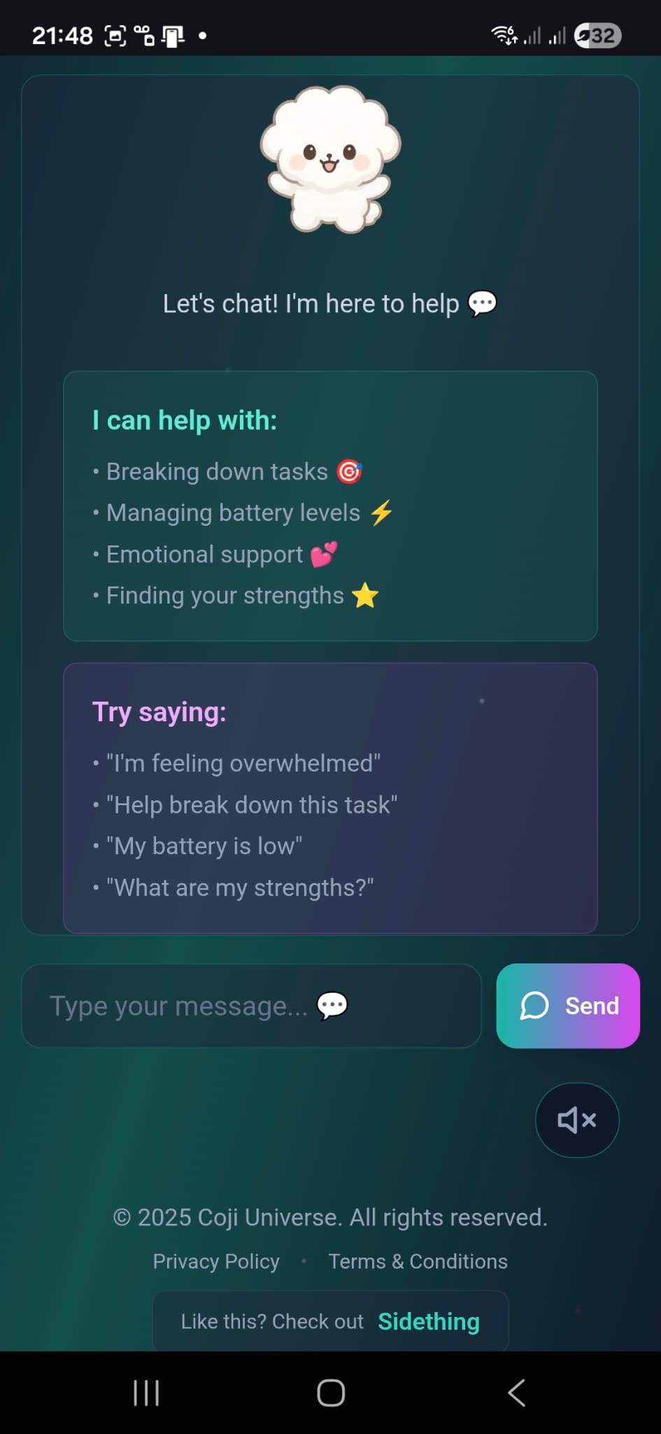 Coji Buddy — your AI companion