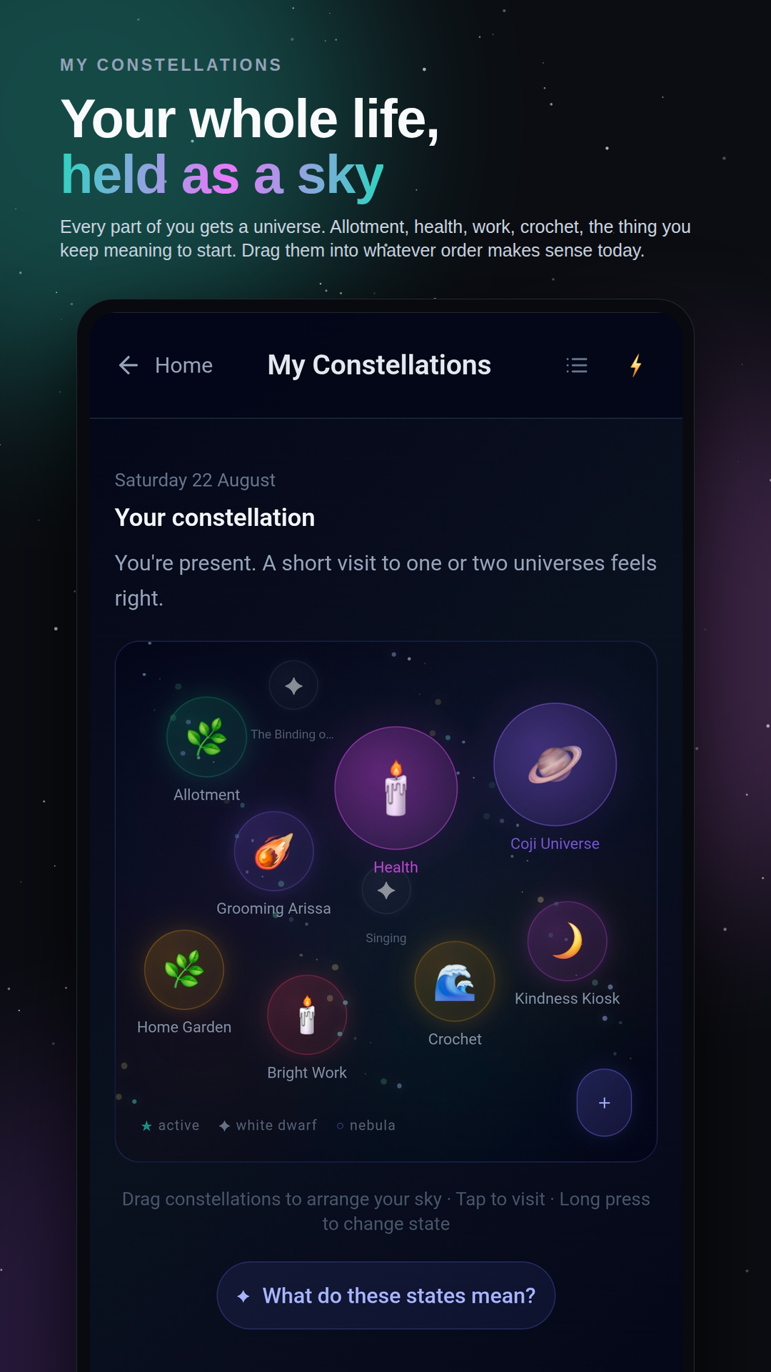Coji universes screen